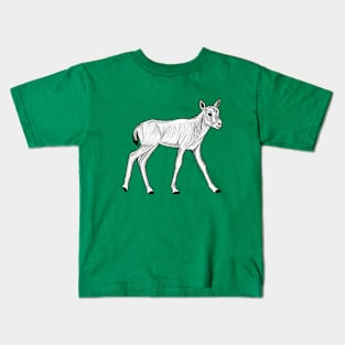 Arabian oryx calf Kids T-Shirt